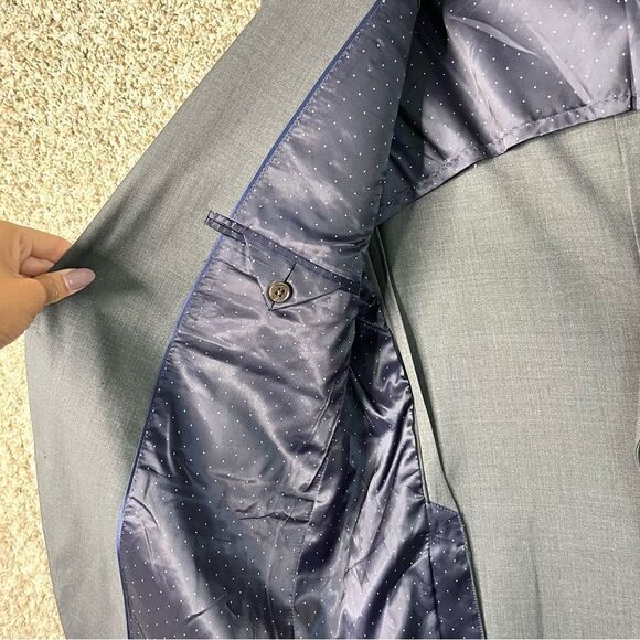 Alton Lane Blazer Men’s 40R Tailored Fit Gray Wool Blend Suit Jacket New - Picture 4 of 6